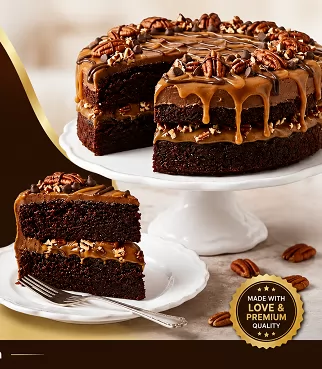 Andyanand - Sugar-Free Turtle Pecan Cake Andyanand - Sugar-Free Turtle Pecan Cake